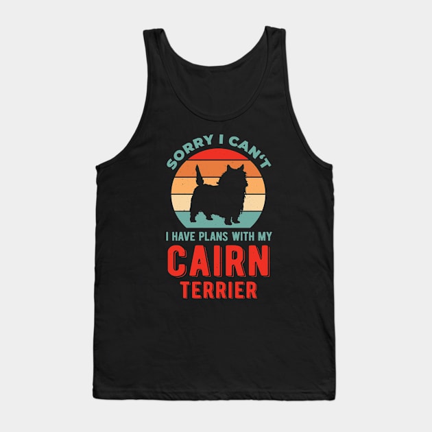 Funny Cairn Terrier Tank Top by TheVintageChaosCo.
